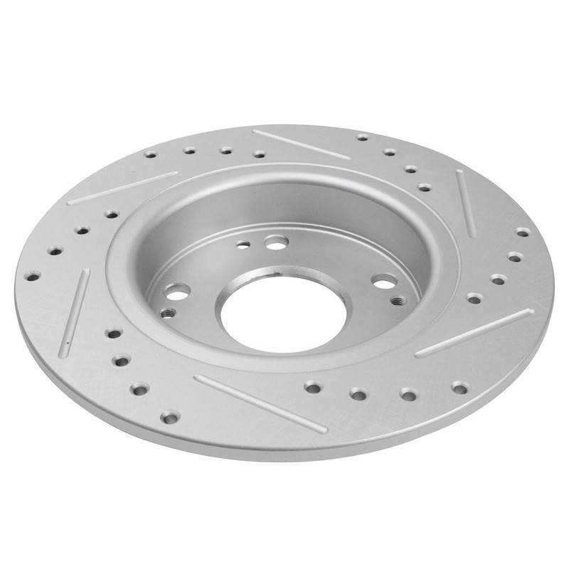 Pair Rear Drilled and Slotted Disc Brake Rotors Set for 2017 - 2023 Honda Civic gallery