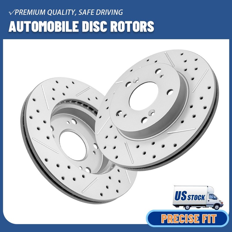 Front Disc Drilled Brake Rotors for 2013 2014 2015 Honda Civic Acura ILX Hybrid