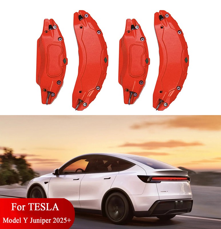 Brake Caliper Covers for Tesla Model Y Juniper 2025 2026 Accessories with Decals