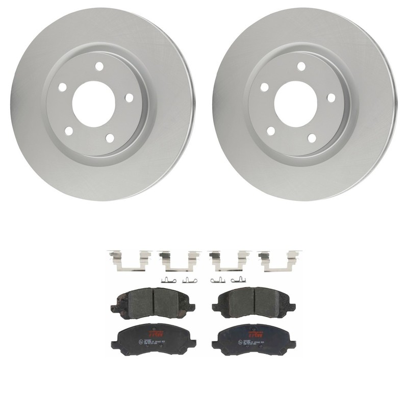KIT-121325-AE346 TRW 2-Wheel Set Brake Disc and Pad Kits Front for Jeep Patriot