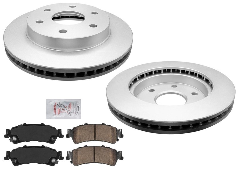 GEO Coated Rear Disc Brake Rotors Brake Pads for Chevrolet Astro Van 2003-2005