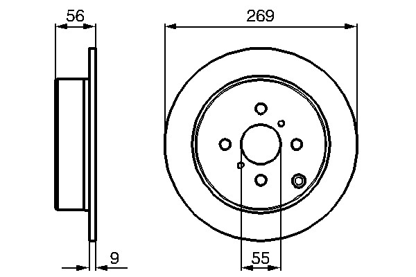 2x Brake Discs Pair Solid fits TOYOTA YARIS CP1, SCP1 1.3 Rear 99 to 05 269mm gallery
