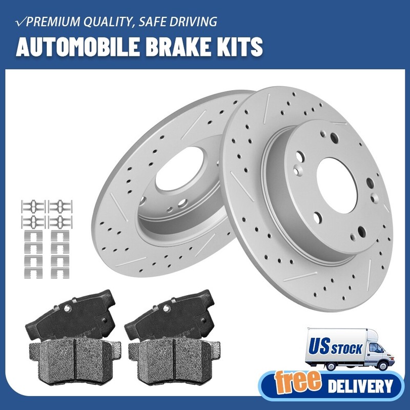 Rear Disc Rotors & Ceramic Brake Pads for 2006 – 2015 Honda Civic Acura ILX CSX