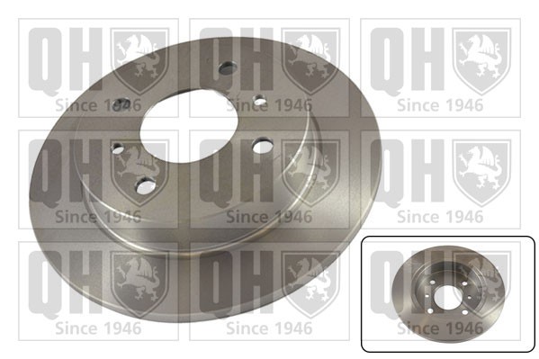 2x Brake Discs Pair Solid Rear 258mm BDC3792 Quinton Hazell Set 4320659J01 New gallery