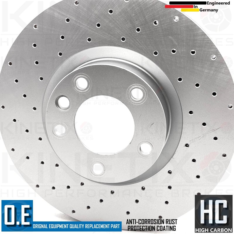 FOR PORSCHE CAYENNE 4.8 TURBO DRILLED FRONT BRAKE DISCS TEXTAR PADS SENSORS gallery