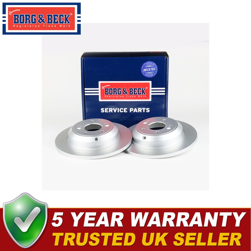 Borg & Beck Rear 1x Brake Disc Fits Kia Stinger 2017- 2.2 CRDi 58411J5000