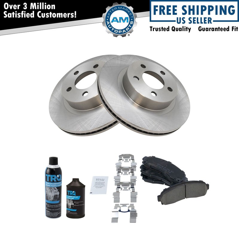 Front Premium Ceramic Disc Brake Pad & Rotor Kit w/Chemicals for Ford Mazda