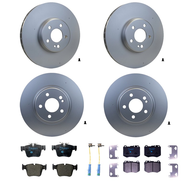 Hella Front Rear Rotors Low-Met Disc Brake Pad Kit For X253 GLC300 274.920 17-18