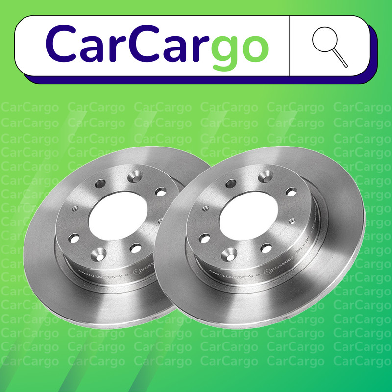 Premium Solid Rear Brake Discs Pair Kia Clarus 1.8 i 16V 1996-2001 261 mm