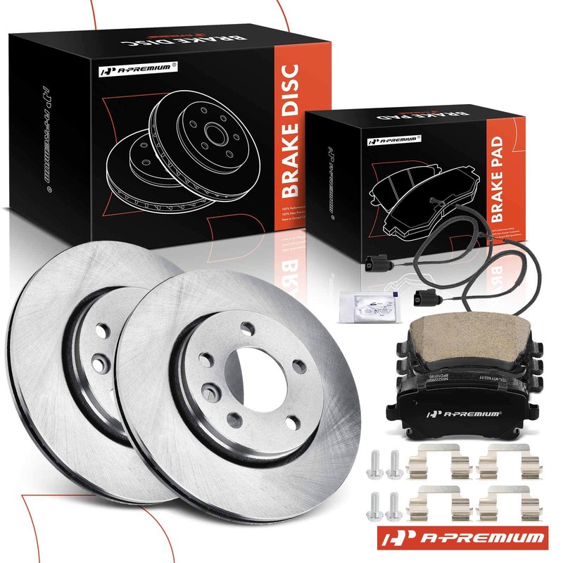 Rear Disc Brake Rotors & Ceramic Brake Pad for Volkswagen Transporter 2010-2019