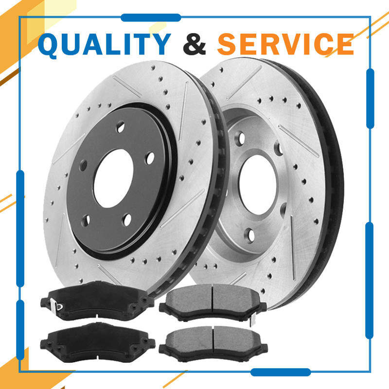 For Dodge Durango Jeep Grand Cherokee Brake Rotors and Brake Pads Rear Brakes