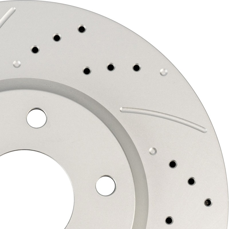 Set of 2 Front Disc 11.7" Drilled Slotted Brake Rotors for 2013-2015 Mazda CX-5 gallery