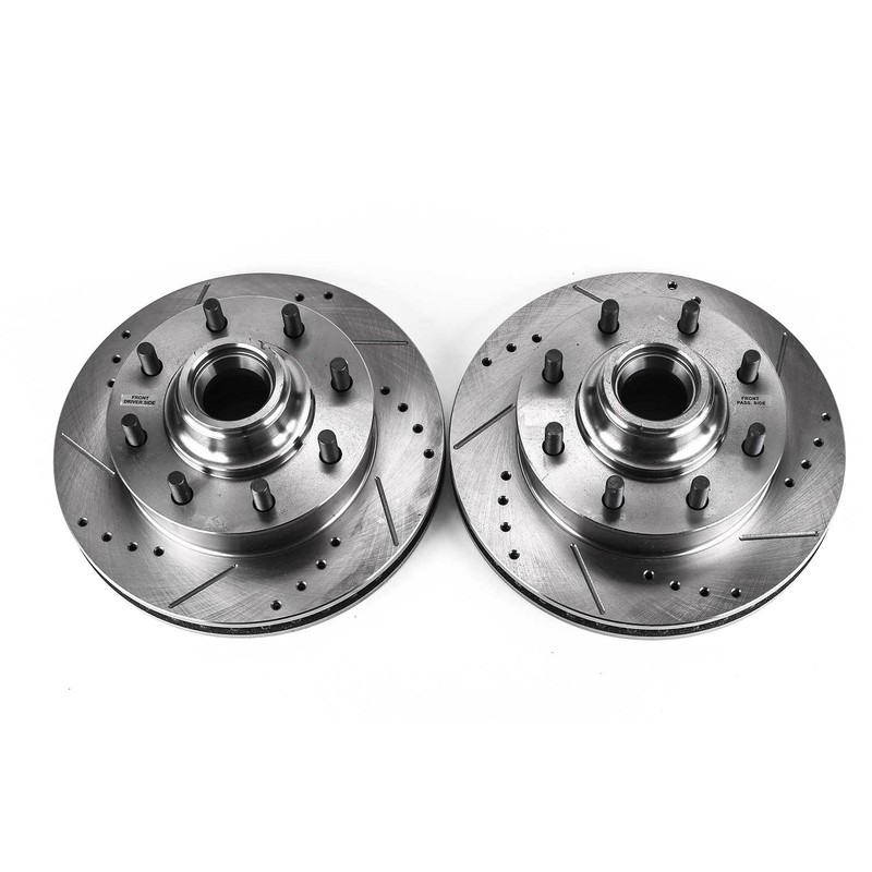 PowerStop Evolution Drilled And Slotted Rotors Pair Front For Chevrolet C3500