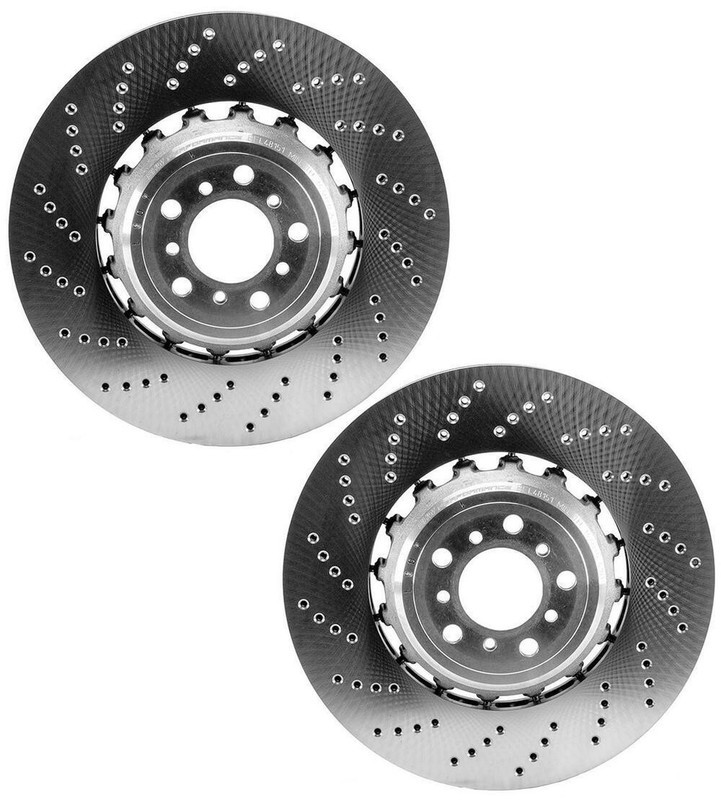 OEM Set of 2 Front Vented & Drilled Disc Brake Rotors For BMW F10 F12 F13 M5 M6