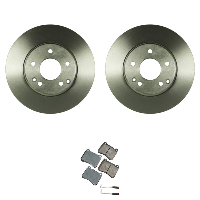 Bosch QuietCast Front Rotors Akebono EURO Ceramic Disc Pad Kit For W203 C240 V6