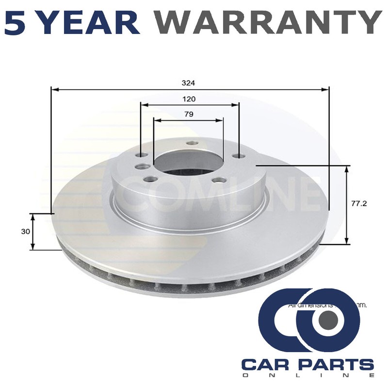 Brake Disc Front CPO Fits BMW 5 Series 2003-2010 2.0 D 2.5 2.8 3.0 #1