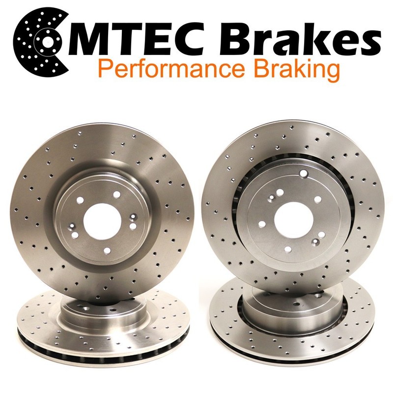 Front & Rear Drilled Brake Rotors For Kia Stinger 3.3 T-Gdi 370bhp 17