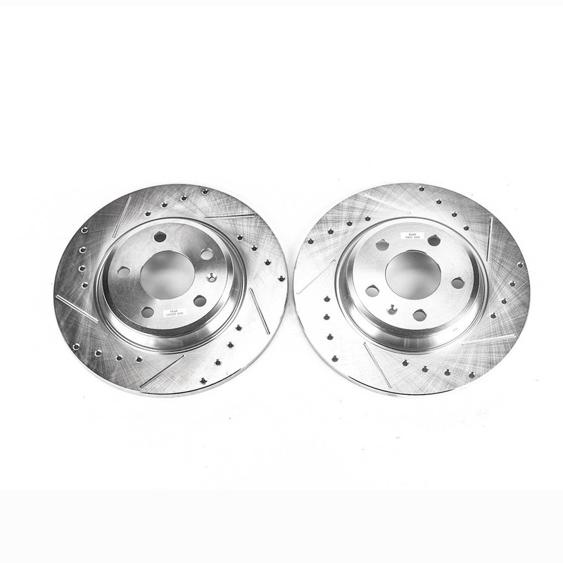 EBR1007XPR Powerstop 2-Wheel Set Brake Discs Rear Sedan for Audi A4 Quattro A5