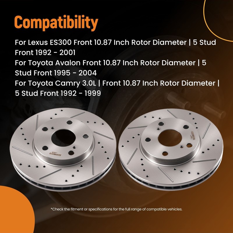 Front Left&Right Side Brake Rotors for Toyota Avalon Camry Sienna Solara S31050 gallery