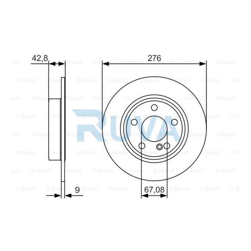 Fits Mercedes A-Class 2012-2018 B-Class 2011-2018 Ruva Rear Brake Disc gallery
