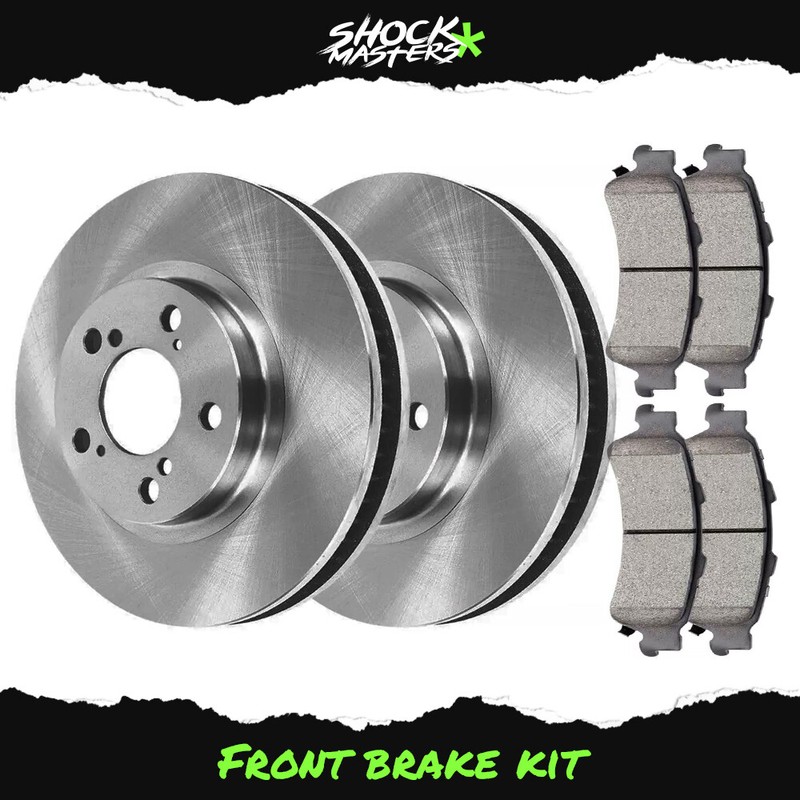 Front Set Brake Rotors Ceramic Pads Kit for 2006-2013 Volvo C70 300mm