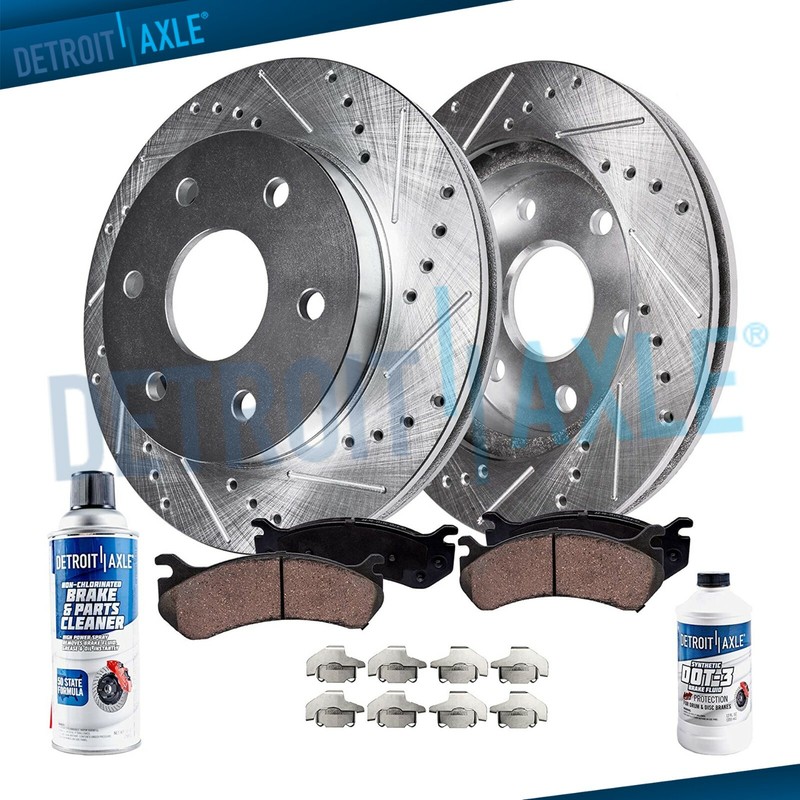 325mm Front Drilled Brake Rotors Ceramic Pads for 2002-05 Trailblazer EXT XL SSR