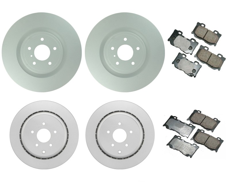 Bosch Front and Rear Brake Kit Rotors & Akebono Pads for Infiniti FX50 QX70 Q50