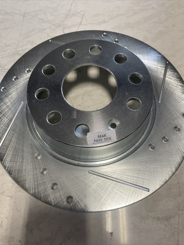 POWER STOP EBR1204XPR CROSS DRILLED & SLOTTED ROTORS ZINC PLATTED FOR AUDI A3 gallery
