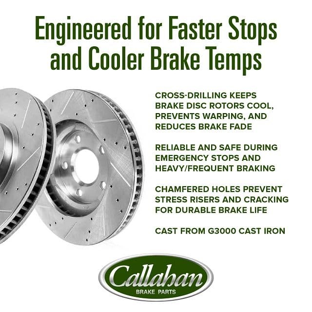 Callahan Brake Parts Rear Brake Kit For Hyundai Azera 200609 Drilled & Slott... gallery