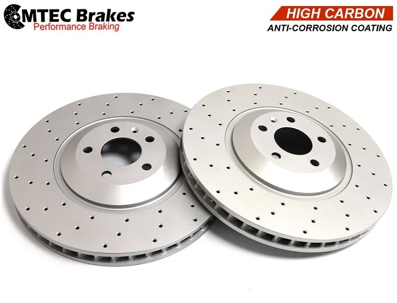 For Audi RS3 8P 2011-2012 Drilled Front Brake Discs Mtec Pads 370mm gallery