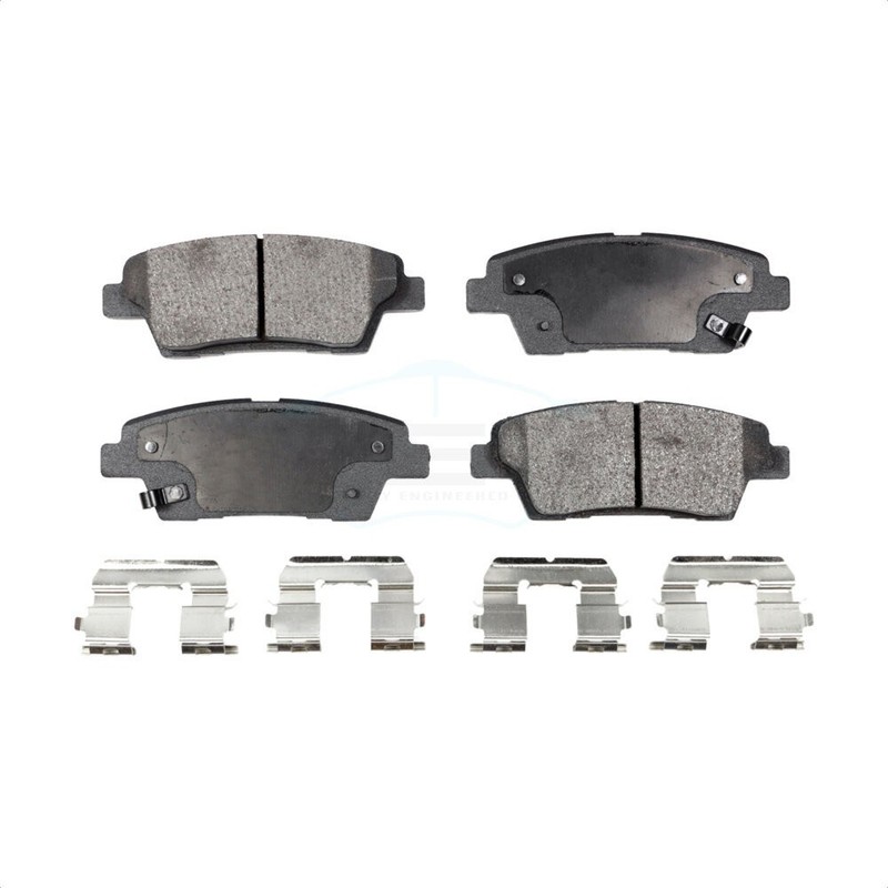 Rear Drilled Slot Brake Rotor & Ceramic Pad Kit For Hyundai Genesis G80 Kia K900 gallery