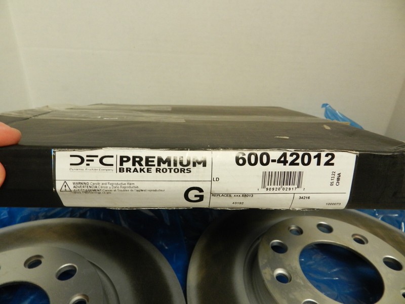 2 DFC 600-42012 Premium Solid Rear Brake Rotor & Pad Jeep Cherokee 2014-2021 D15 gallery