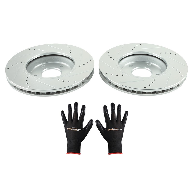 11.65in Front Drilled&Slotted Brake Rotors Kit for Saturn Aura 2007-2009 S-55093 gallery