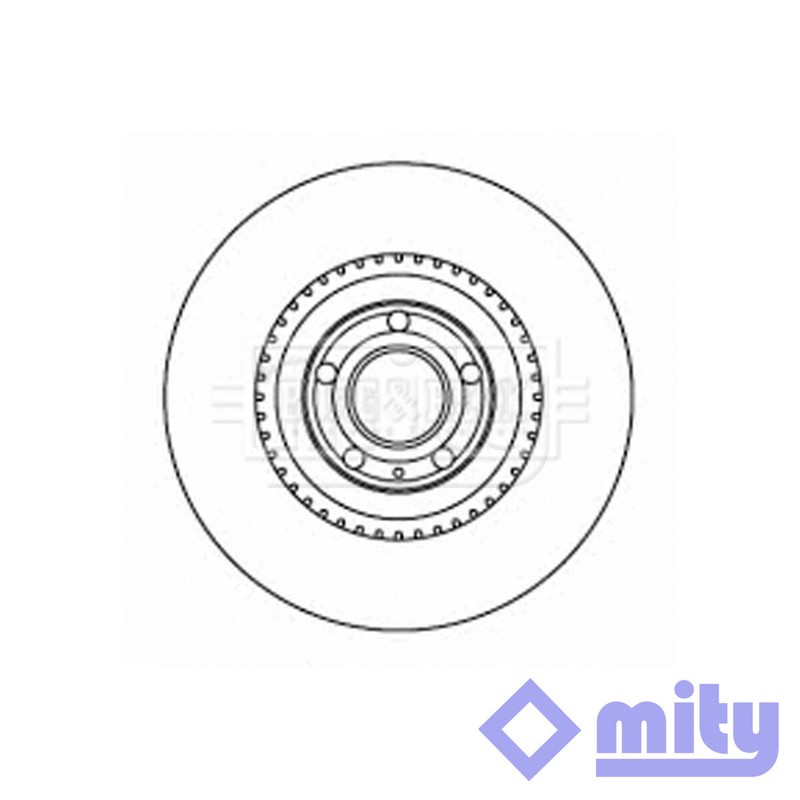 Fits Audi A4 2003-2009 4.2 1x Brake Disc Front Mity 8E0615301T