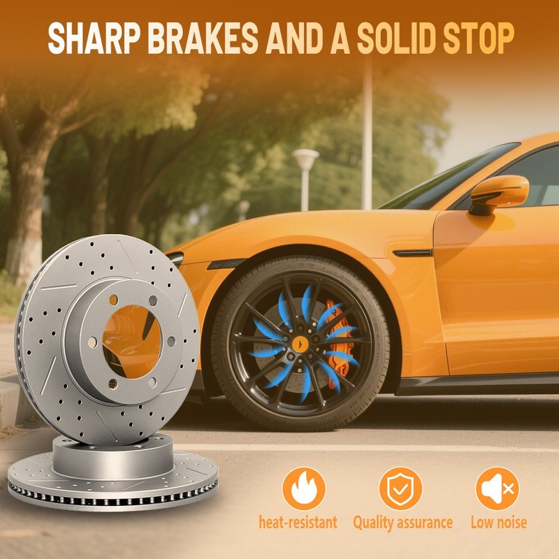 Front Rear Disc Rotors Brake Pads Set for 2013-2015 Subaru XV Crosstrek Forester gallery