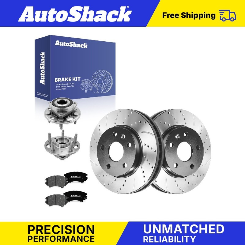 Front Drilled Slotted Brake Rotors Pads Hubs for Buick, LaCrosse 2016