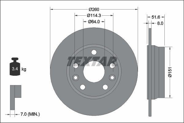 Textar Rear Solid Brake Discs & Pads Braking Service Kit Fits Renault Megane gallery