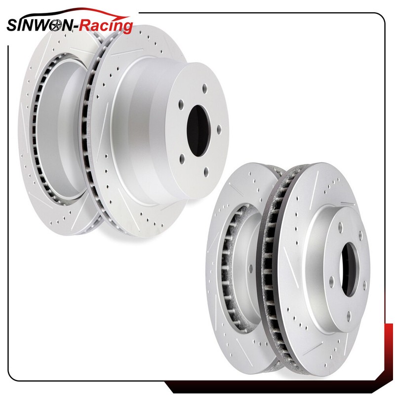 Front Rear Drilled & Slotted Brake Rotors Fits Blazer S-10 Midsize Jimmy Bravada