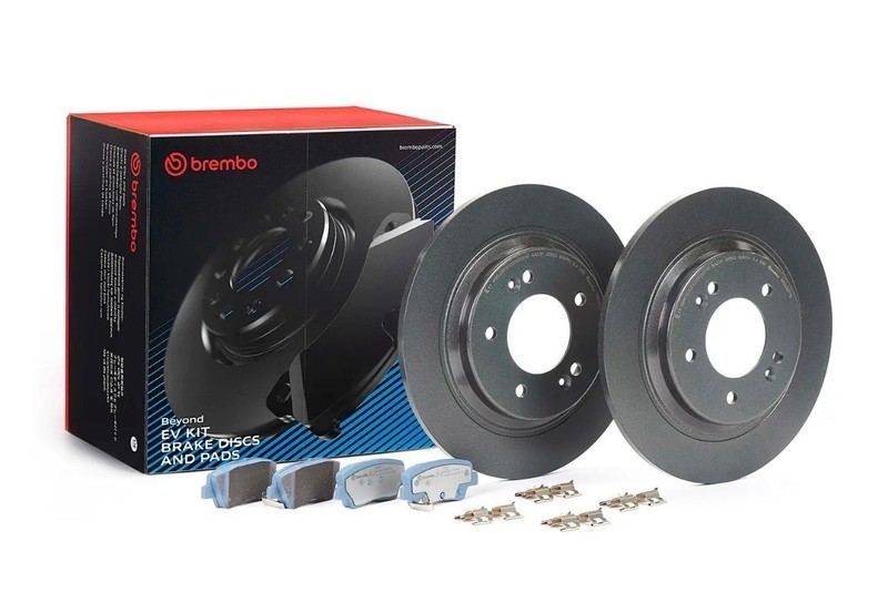 Brembo KT08016 Beyond EV Brake Rotors & Brake Pads Kit – Rear Pair