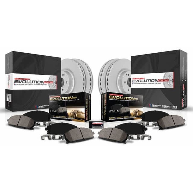 CRK8806 Powerstop 4-Wheel Set Brake Disc and Pad Kits Front & Rear for Ford gallery