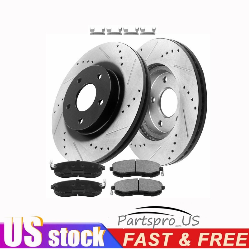 12.6″Rear Drilled Rotors + Pads for Chrysler 300 Dodge Challenger Charger Magnum