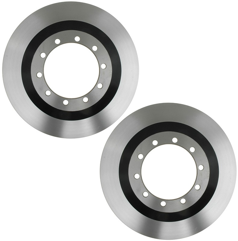 Pair Set 2 Front Coated Disc Brake Rotors 10 Lugs 396mm Dia ACDelco For Ford F53