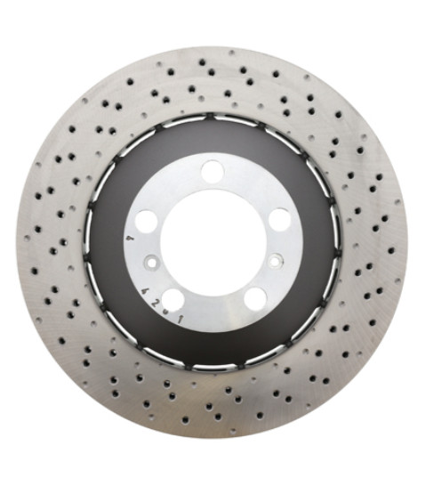 Front & Rear Rotors & Brake Pad Sets with Sensors For 14-19 Porsche SHW & BREMBO gallery