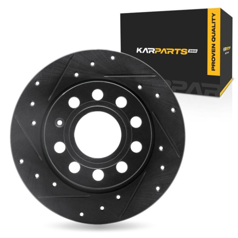 For Audi A3 2010-2013 Brake Rotor | Black | 10 mm. / 0.39 inch Nominal Thickness