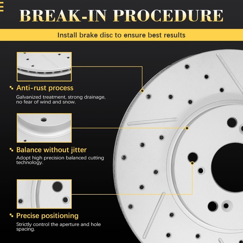 Rear Disc Brake Rotors Ceramic Pads For 2016 -2022 Chevrolet Malibu Manual Brake gallery