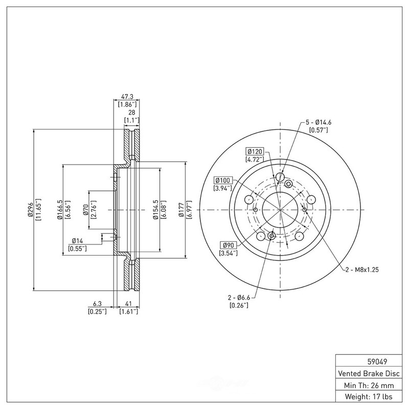 Frt Disc Brake Rotor DFC 600-59049 gallery