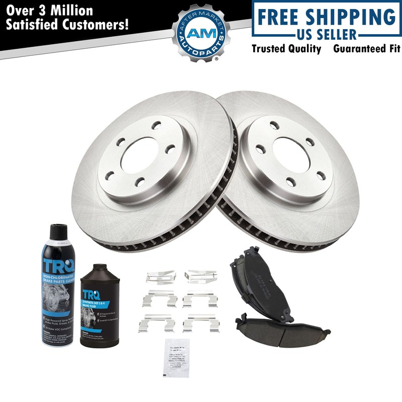 Front Ceramic Brake Pad & Rotor Kit w/Chemicals for Camaro Firebird