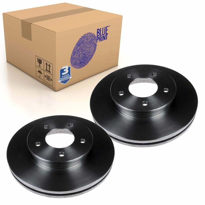Pair of Front Brake Disc Fits Ford (Asia & Oceania) Freda 4x Blue Print ADM54387
