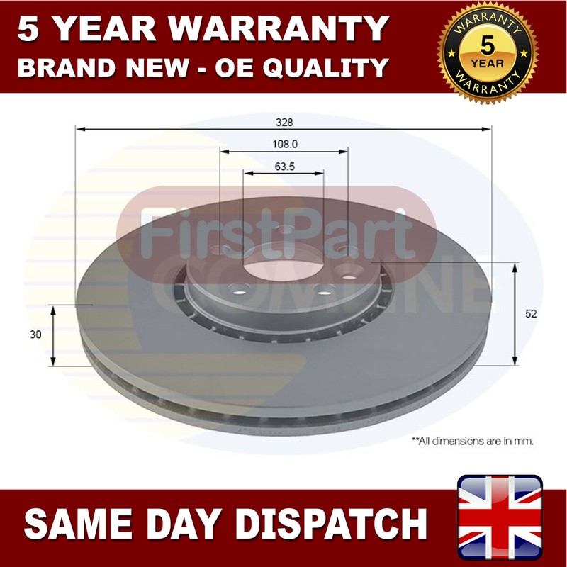 Fits Volvo XC60 2008- Firstpart Front Brake Disc 31471034 31410568 31277342