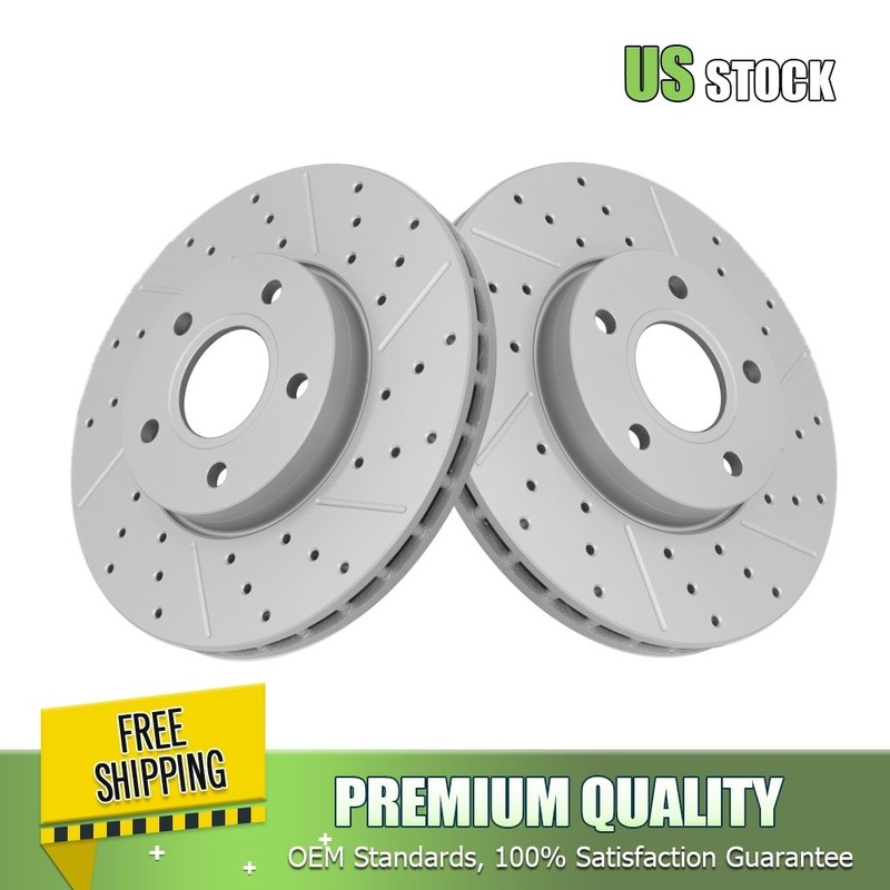 Front Drilled Brake Rotors for Ford C-Max Focus Volvo C30 C70 S40 V50